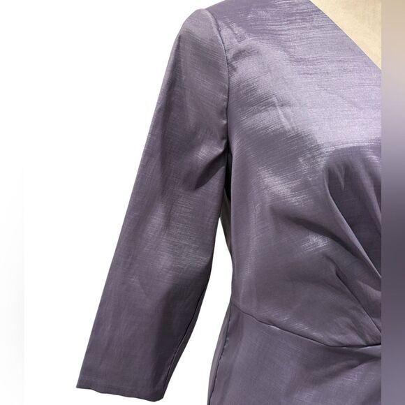 NWT Alex Evenings Lavender Satin Sheath Mini Dress - Picture 7 of 7